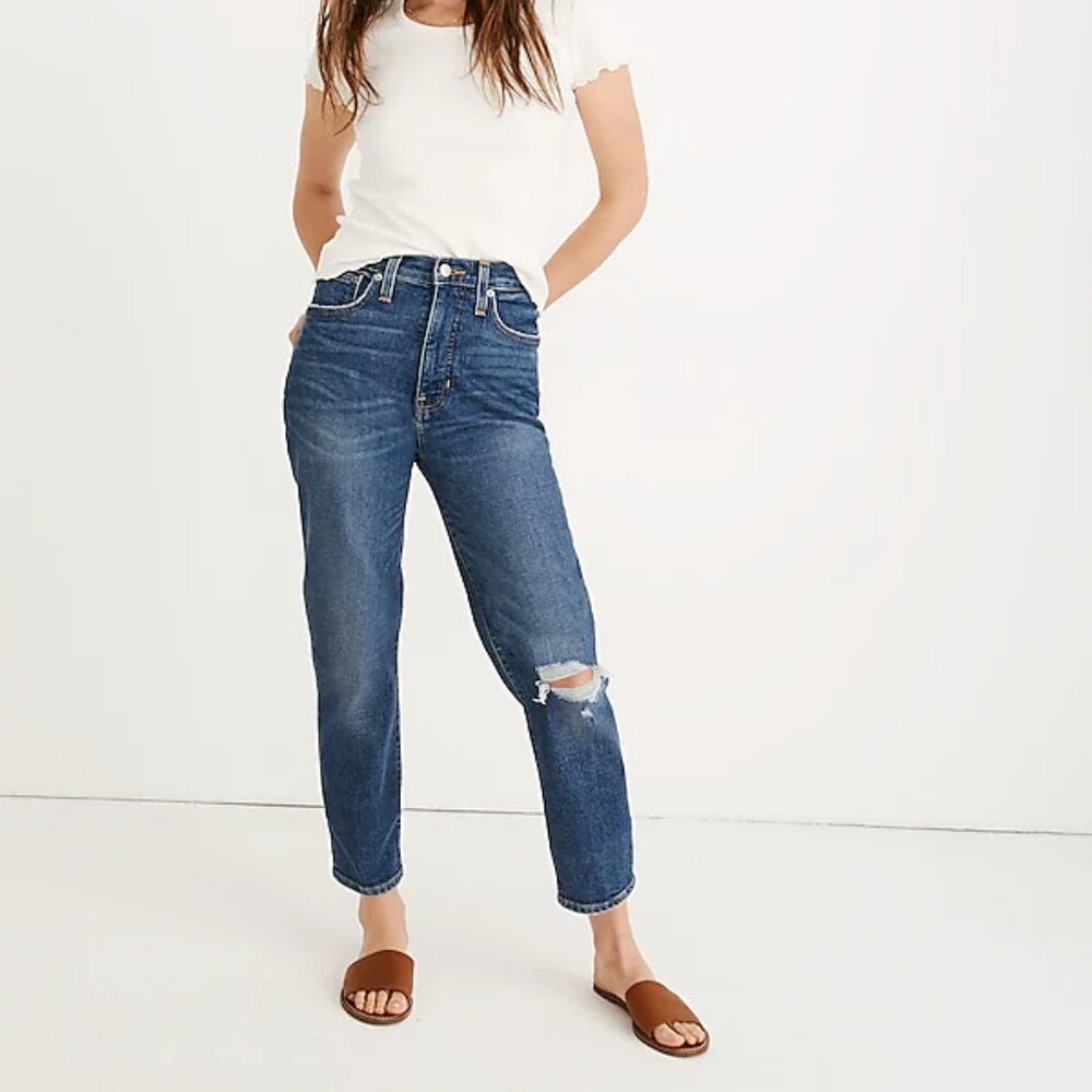 Madewell Momjean High Rise Slouchy Taper Comfort Stretch Edition Size 26 #K9929